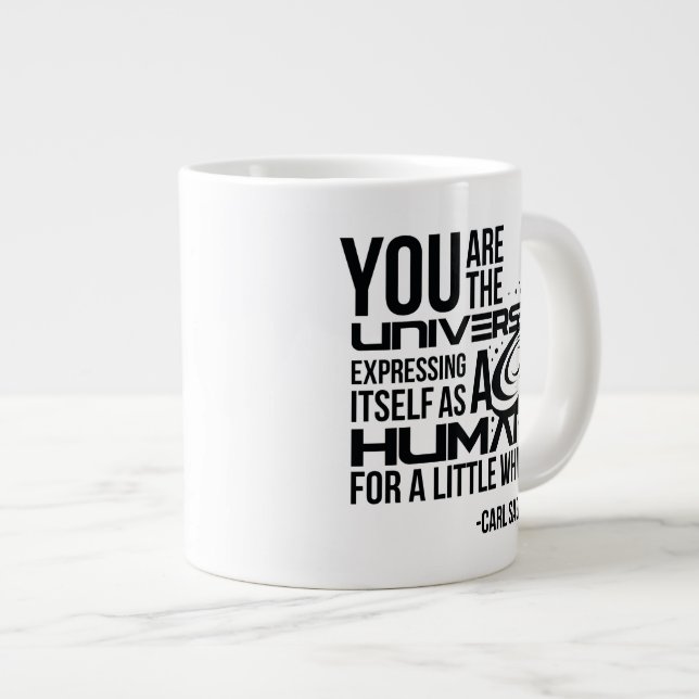 Caneca De Café Grande Universo Humano (Frente Esquerda)