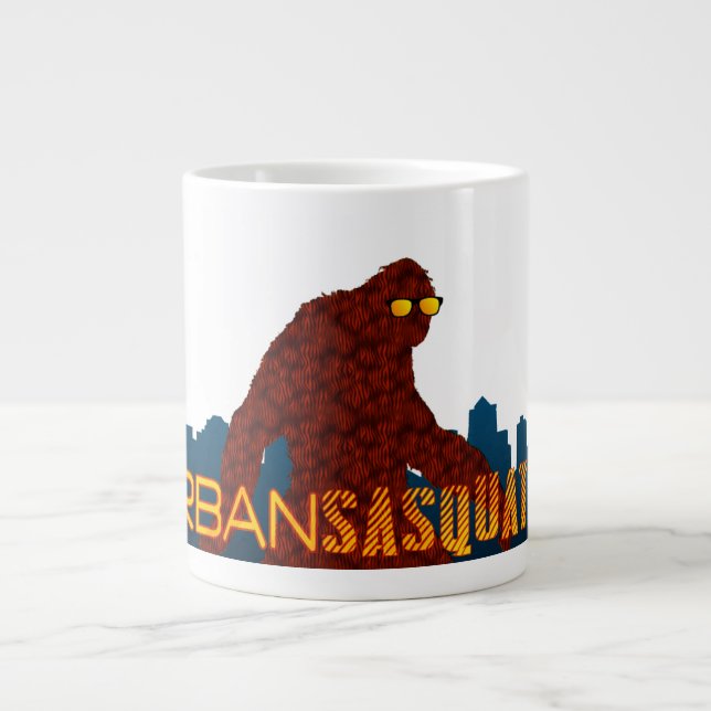 Caneca De Café Grande Urban Sasquatch Walking (Frente)