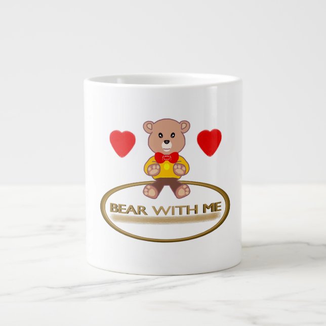Caneca De Café Grande Ursinho Comigo (Frente)