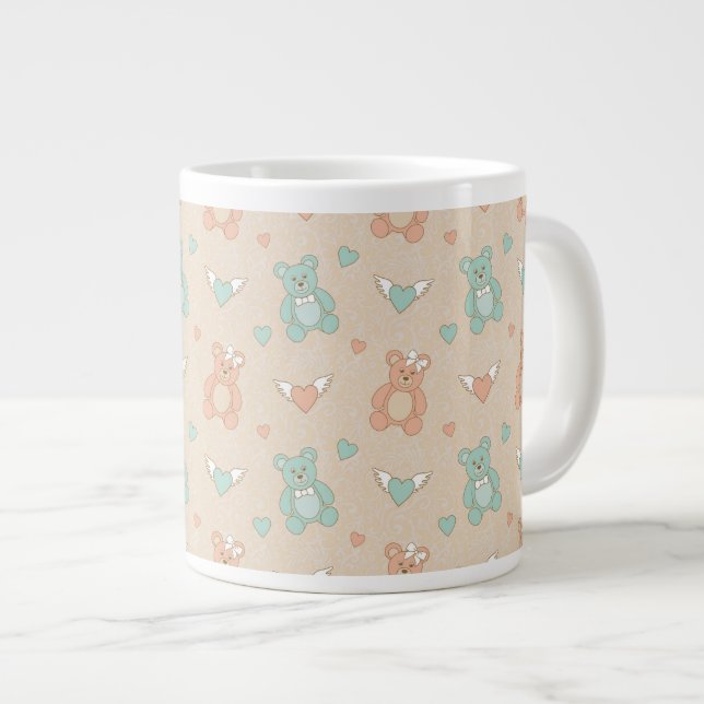 Caneca De Café Grande ursinhos de casamento (Frente Esquerda)