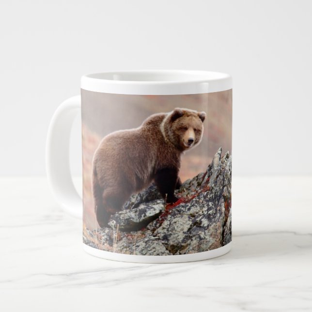 Caneca De Café Grande Urso Castanho Denali (Frente Esquerda)