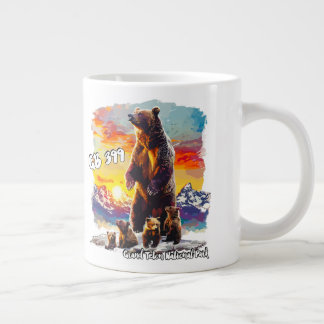 Caneca De Café Grande Urso Grizzly 399 4 Cubs Grand Teton National Park