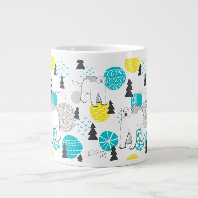 Caneca De Café Grande Urso polar (Frente)