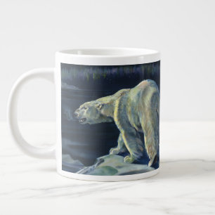 Caneca De Café Grande Urso Polar Vintage, Animais da Vida Marinha Ártica