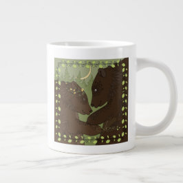 Caneca De Café Grande Ursos apaixonados!