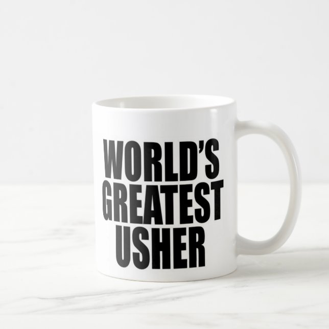 Caneca De Café Grande Usher do mundo (Direita)