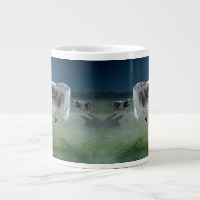 Caneca De Café Grande Vaca fantasma (Frente)