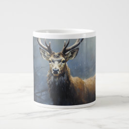 Caneca De Café Grande Vagueando na Natureza: Majestoso Deer