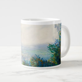 Caneca De Café Grande Vale de Auvers no Rio Oise Renoir