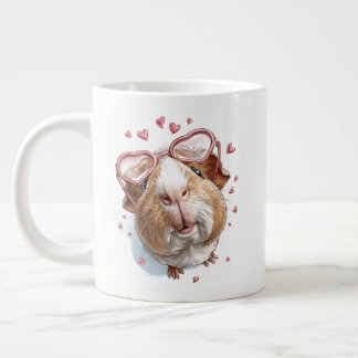 Caneca De Café Grande Valentine Gerbil Coffee Mug – Cute Heart Glasses 