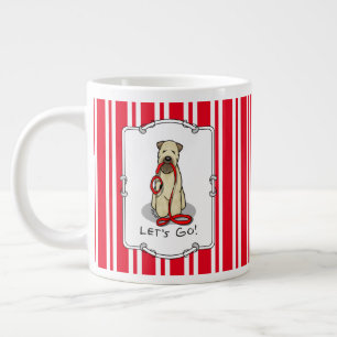 Caneca De Café Grande Vamos! Cão de Terrier de Walk Wheaten (batido em 1