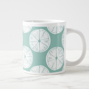 Caneca De Café Grande Vamos Taco Sobre Amor Padrão de Limão de cor