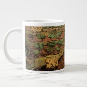 Caneca De Café Grande Van Gogh Olive Trees Contra um Morro