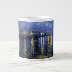 Caneca De Café Grande Van Gogh Starry Night Sobre O Ródano