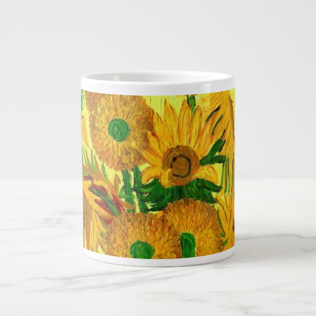 Caneca De Café Grande Van Gogh Sunflower (Frente)