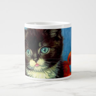 Caneca De Café Grande Van Gogh Tuxedo Cat
