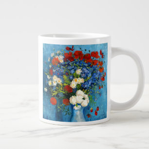 Caneca De Café Grande Van Gogh Vase com Cornflower e Poppies
