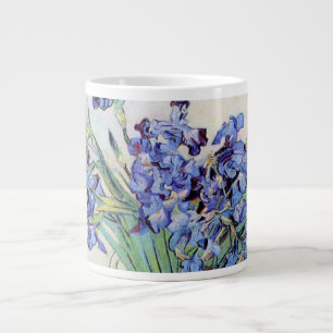 Caneca De Café Grande Van Gogh Vase com irrises, Vintage Floral Fine Art