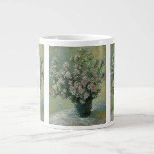 Caneca De Café Grande Vase das Flores por Claude Monet