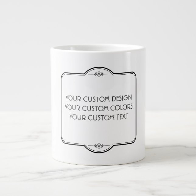 Caneca De Café Grande VAZIO seu Design aqui - (Frente)