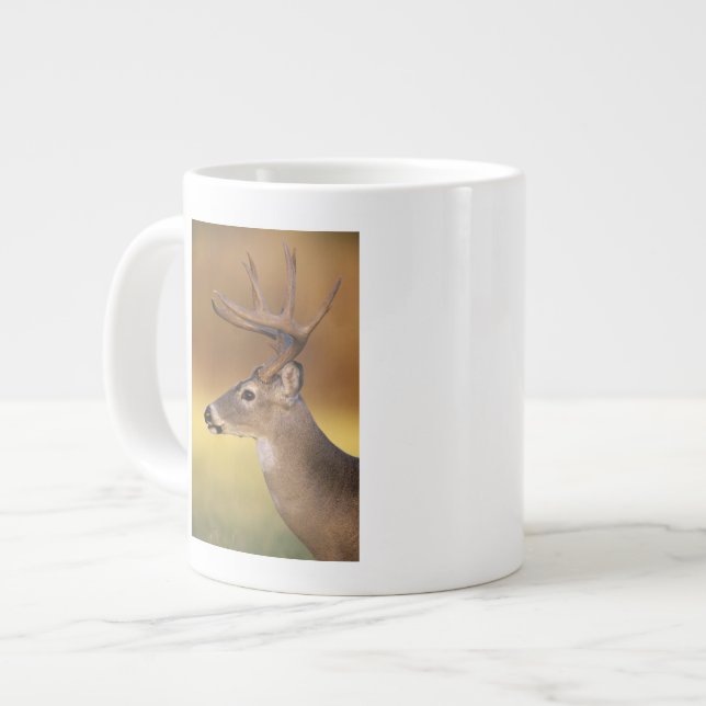 Caneca De Café Grande Veado-mateiro, Odocoileus virginianus, (Frente Esquerda)