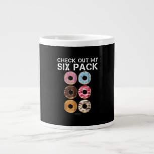 Caneca De Café Grande Veja Minha Rosquinha De Seis Pacotes - Engraçado
