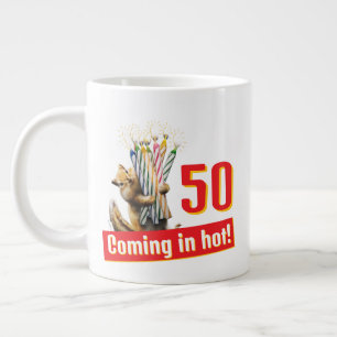 Caneca De Café Grande Velas de Aniversário de Esquilo
