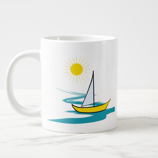 Caneca De Café Grande veleiro solteiro (Esquerda)