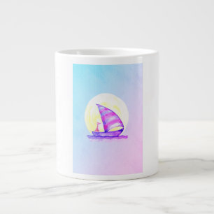 Caneca De Café Grande Velejando com a Raposa