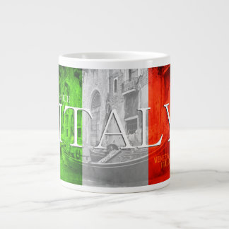 Caneca De Café Grande Veneza Itália Flag Gondola Mug