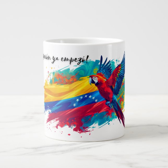 Caneca De Café Grande Venezuela libre – Orgullo y esperanza venezolana (Frente)