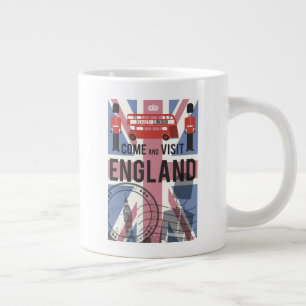 Caneca De Café Grande Venha visitar a Inglaterra