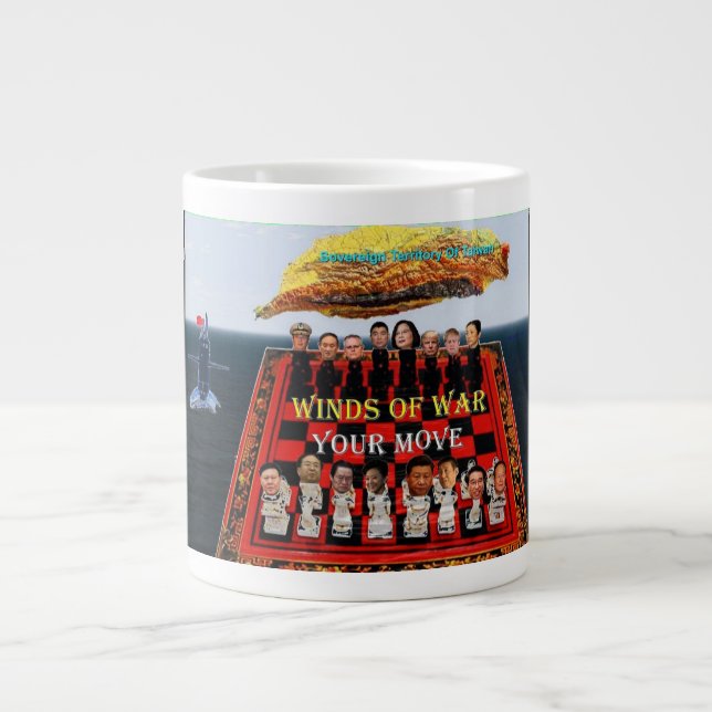 Caneca De Café Grande Ventos de guerra (Frente)