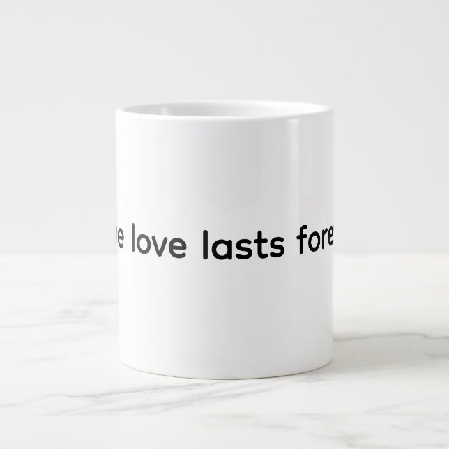 Caneca De Café Grande Verdadeiro Mug De Amor (Frente)