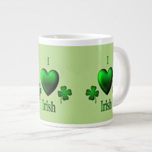 Caneca De Café Grande Verde mim irlandês do coração
