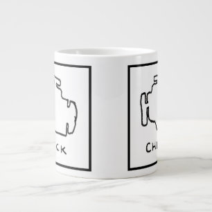 Caneca De Café Grande Verificar Desenho da Luz do Motor