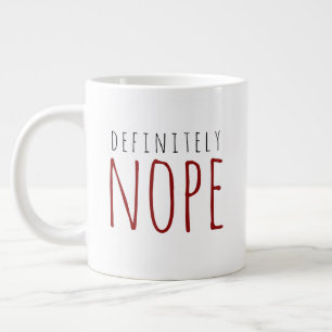 Caneca De Café Grande Vermelho e Preto Definitivamente Não Tem Café Engr