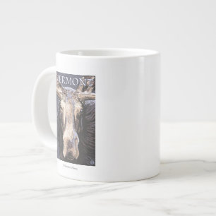 Caneca De Café Grande VermontMoose para Cima Fechar