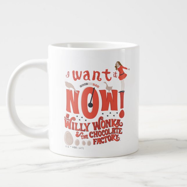 Caneca De Café Grande Veruca Salt - Eu Quero Agora! (Esquerda)