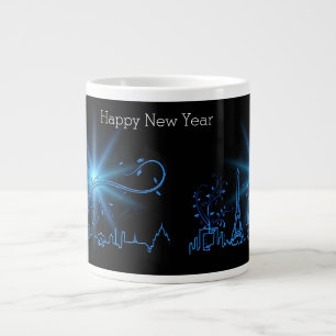 Caneca De Café Grande Véspera de Ano Novo em Paris