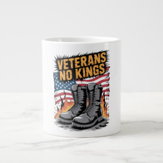 Caneca De Café Grande Veterans No Kings USA Flag