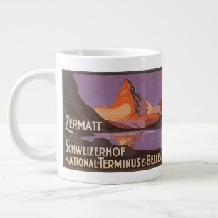 Caneca De Café Grande Viagem Antiga, Montanha Matterhorn na Suíça