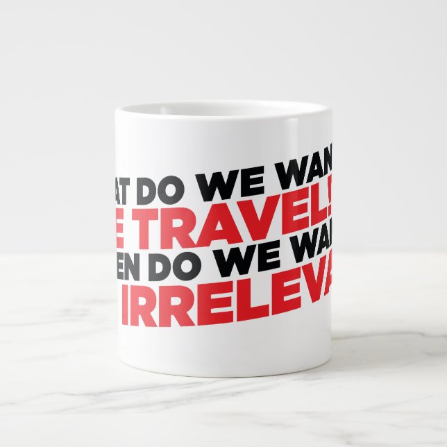 Caneca De Café Grande Viagem de tempo (Frente)