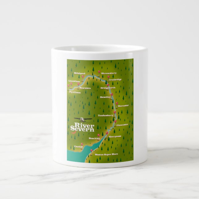 Caneca De Café Grande Viagem do River Severn Wales England (Frente)
