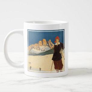 Caneca De Café Grande Viagens vintage De Cortina D'ampezzo, Itália