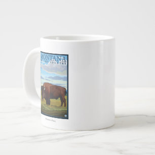 Caneca De Café Grande Viagens vintage MontanaBison