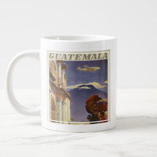 Caneca De Café Grande Viagens vintage Para Guatemala