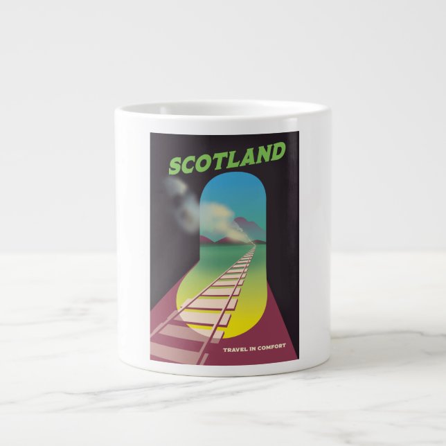 Caneca De Café Grande Viaje confortavelmente Escócia (Frente)