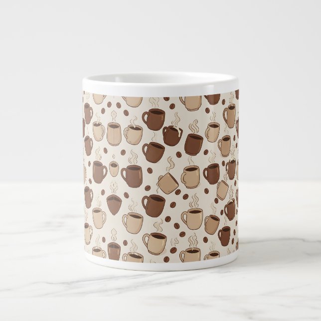 Caneca De Café Grande Vibes de Café no Dia dos Pais (Frente)