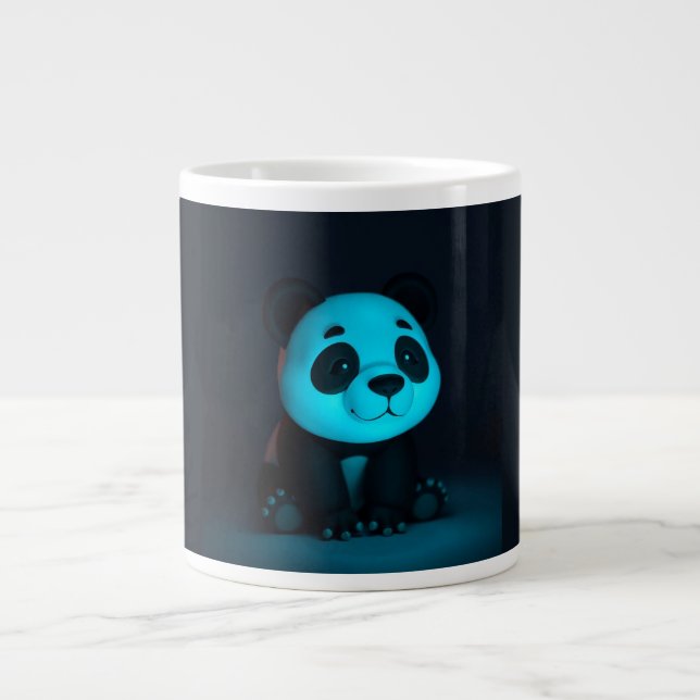 Caneca De Café Grande Vibes de Panda Fofo (Frente)